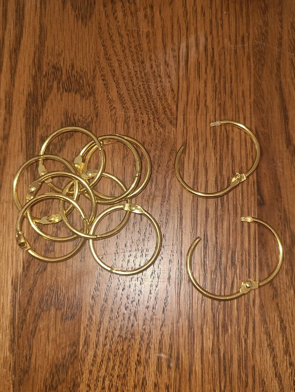 Loose Leaf Book Binder Rings Brushed Nickel, Silver, Gold or Bronze ...Pick One